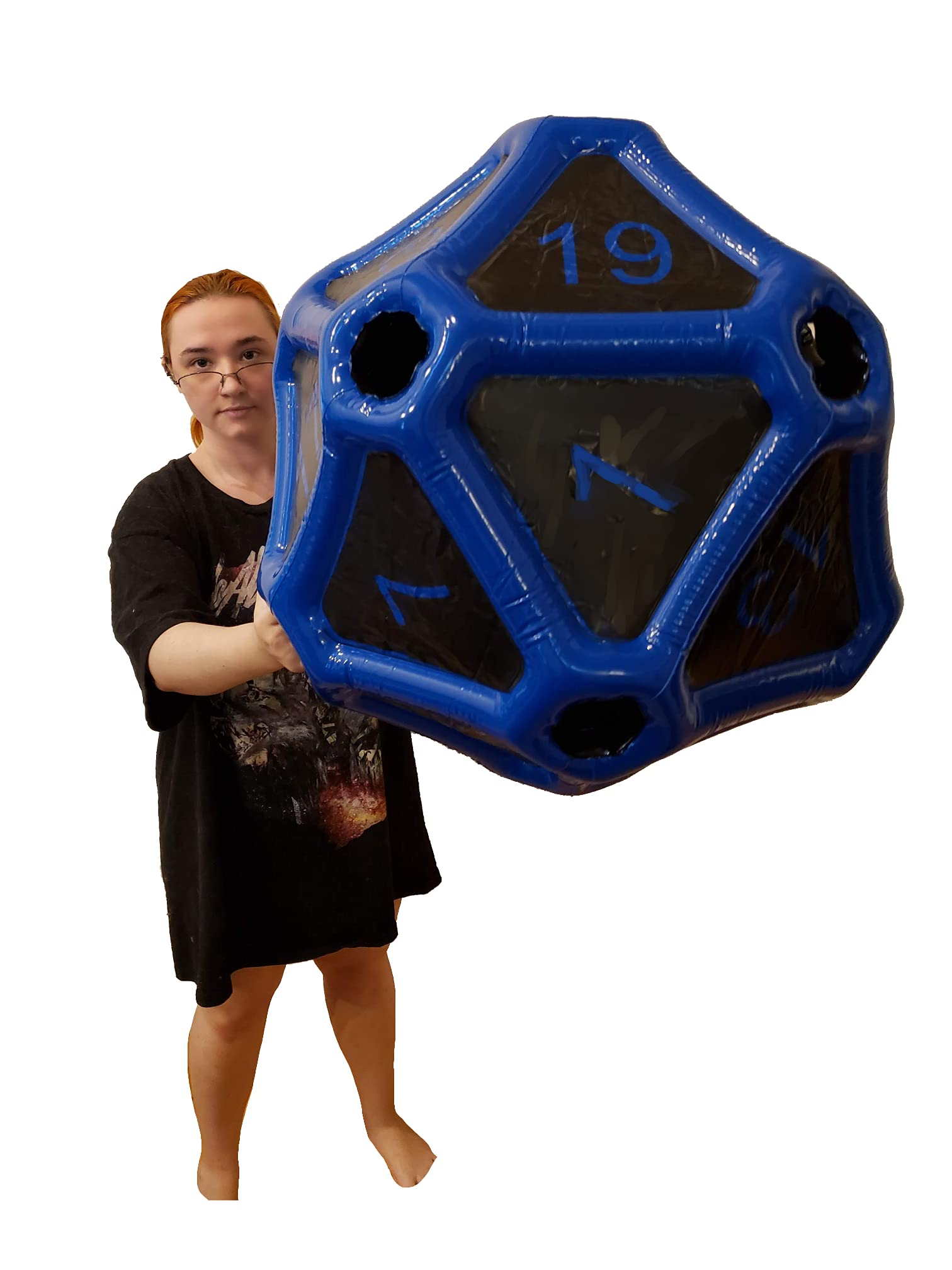 Black Bazaar Large D20 Dice Inflatable Extra Large Giant Gaming DND Tabletop RPG Roleplaying Dungeons and Dragons