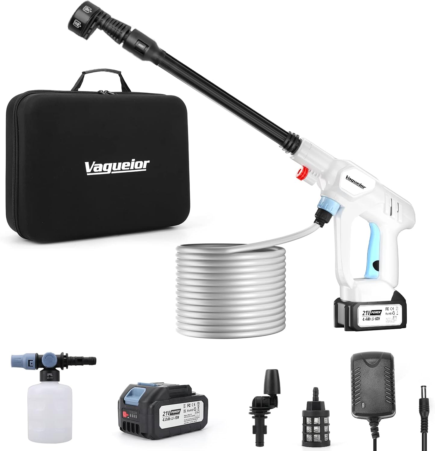 Vagueior Cordless Pressure Washer Gun, 775PS Portable Power Cleaner