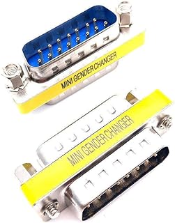 10PCS 15 Pin HD DB15 VGA/SVGA M/M Male to Male Gender Changer Adaptor Mini VGA Female Head Converted into Male