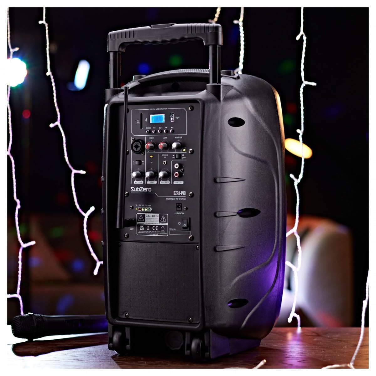 SubZero P10 Tragbarer PA-Lautsprecher mit Bluetooth und Funkmikrofon