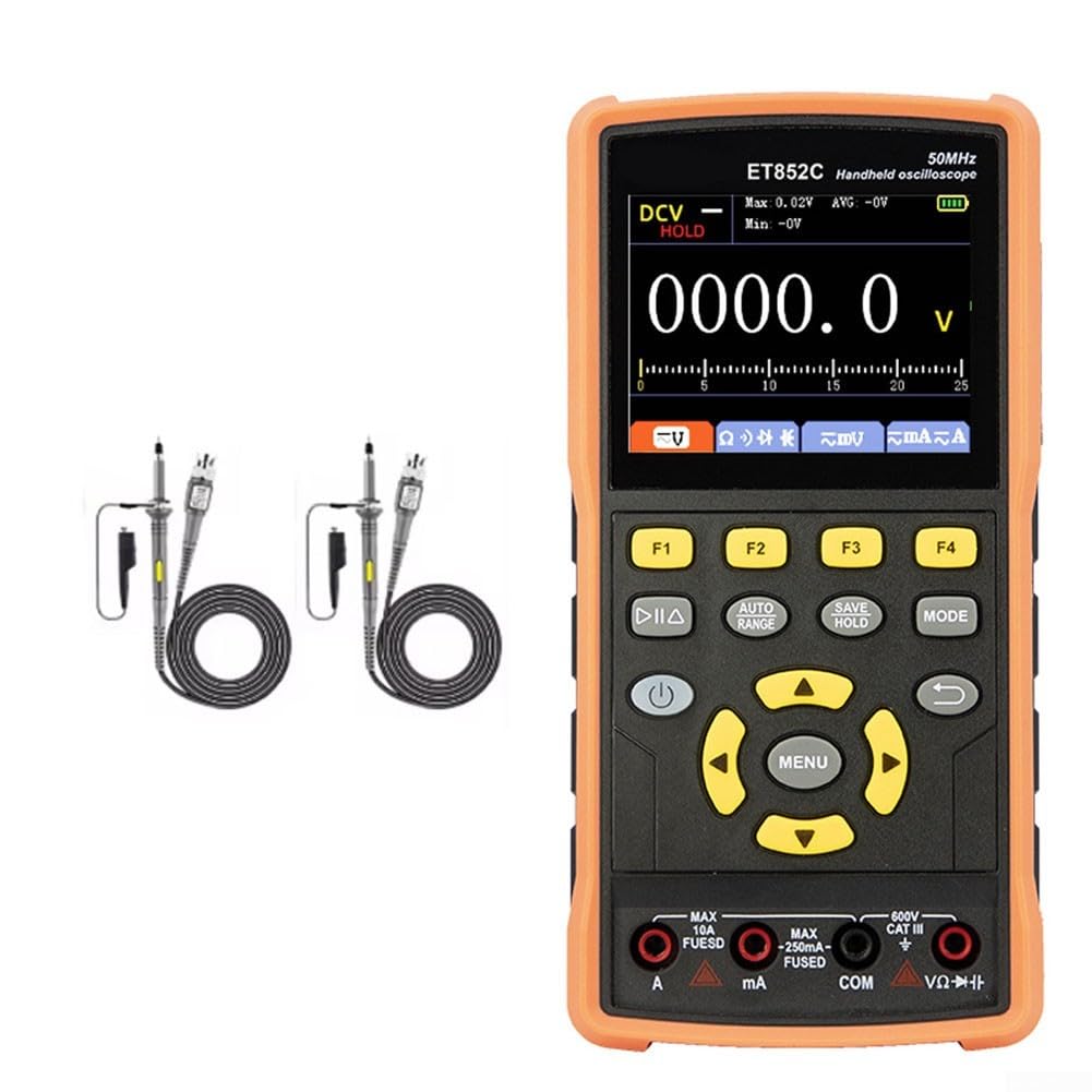 3-in-1 Oszilloskop 50MHz 2-Kanal Digital | 50MHz Bandbreite, 2 Kanäle, Echtzeit-Analyse, für ideal für Schaltkreis-Diagnose, präzise Messung
