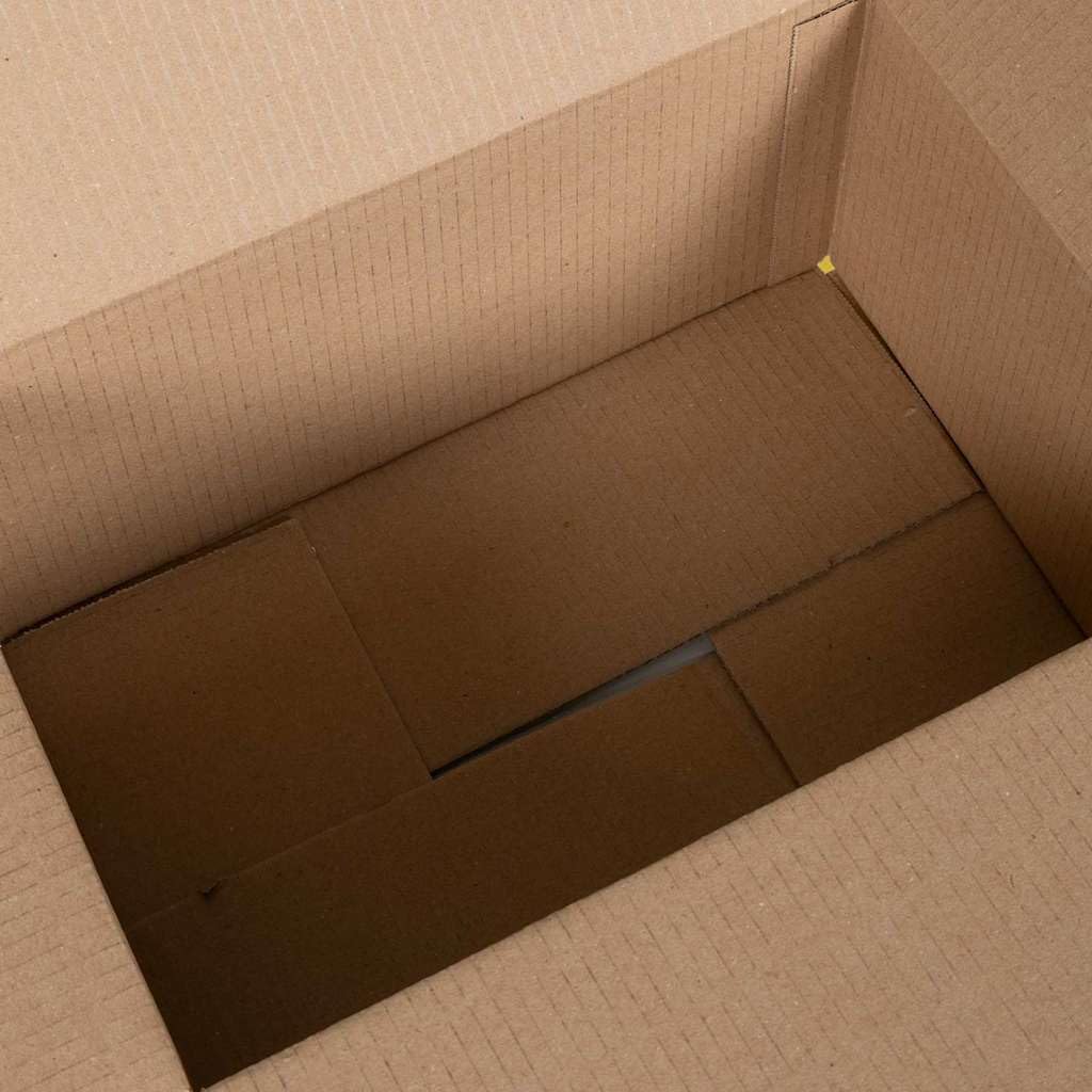 Faltbox aus Pappe natur 35 x 24 x 15 cm, 50 Stück faltbare Aufbewahrungsbox mit modernem Design, platzsparend zusammenklappbar, ideal für saisonale Deko und Büroorganisation,