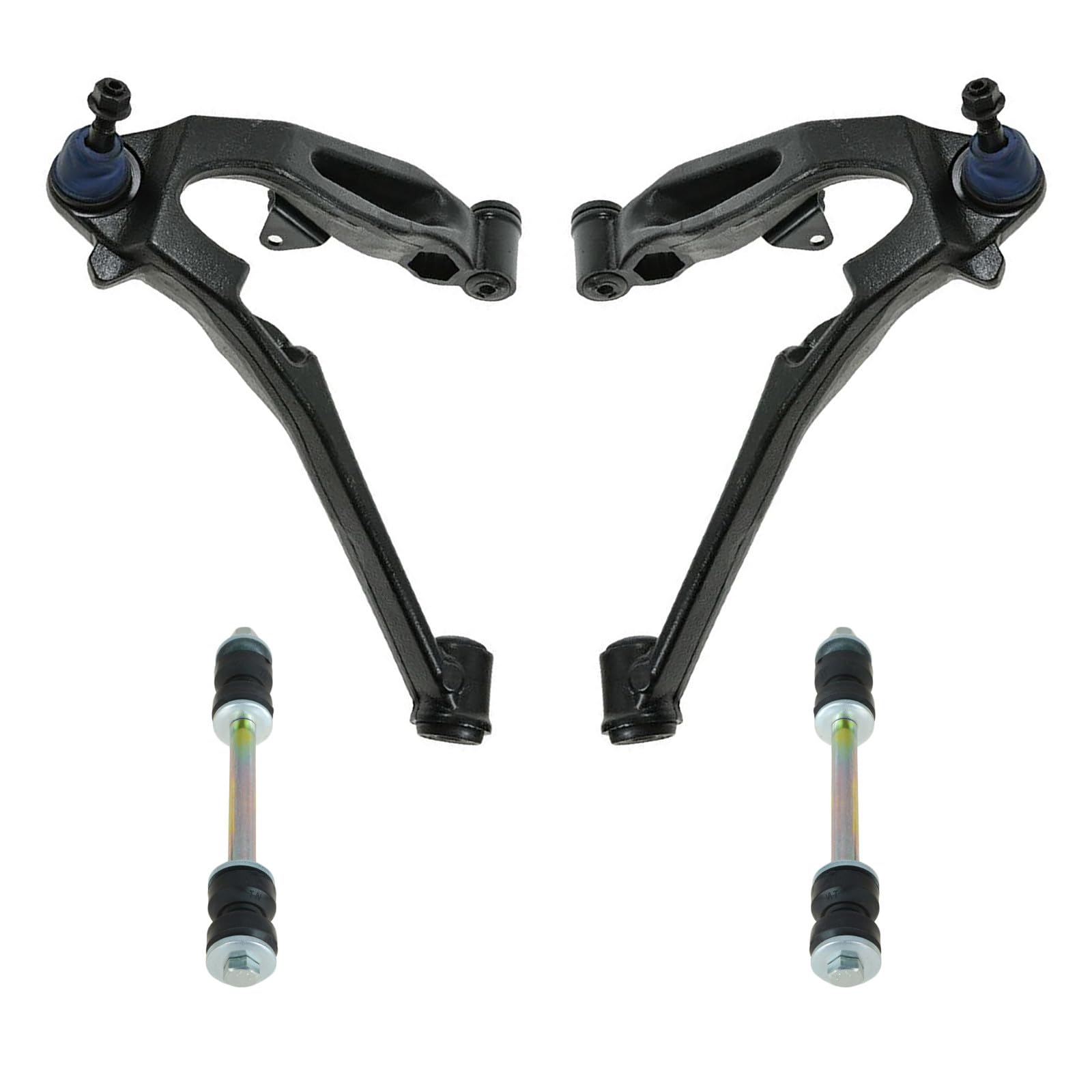 TRQ Front Suspension Kit Control Arm with Ball Joint Sway Bar Stabilizer Link Compatible with 99-13 Chevrolet GMC 03-09 Hummer