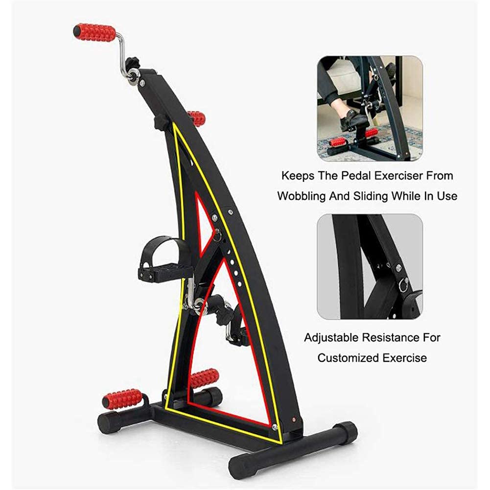 Pedale Ginnico - Pedale Portatile per Esercizi per Piedi, Mani, Braccia, Gambe con Rullo per Massaggio Mani e Piedi, Attrezzatura da Palestra per Riabilitazione Fitness per Anziani