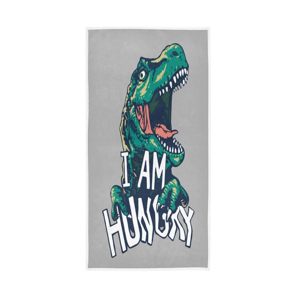 HUYGD Hand Towels Cotton African Dinosaur Art Soft Towel Multipurpose Bathroom Beach Towel for Home Kitchen Swim Spa Gym, 30x15 inch