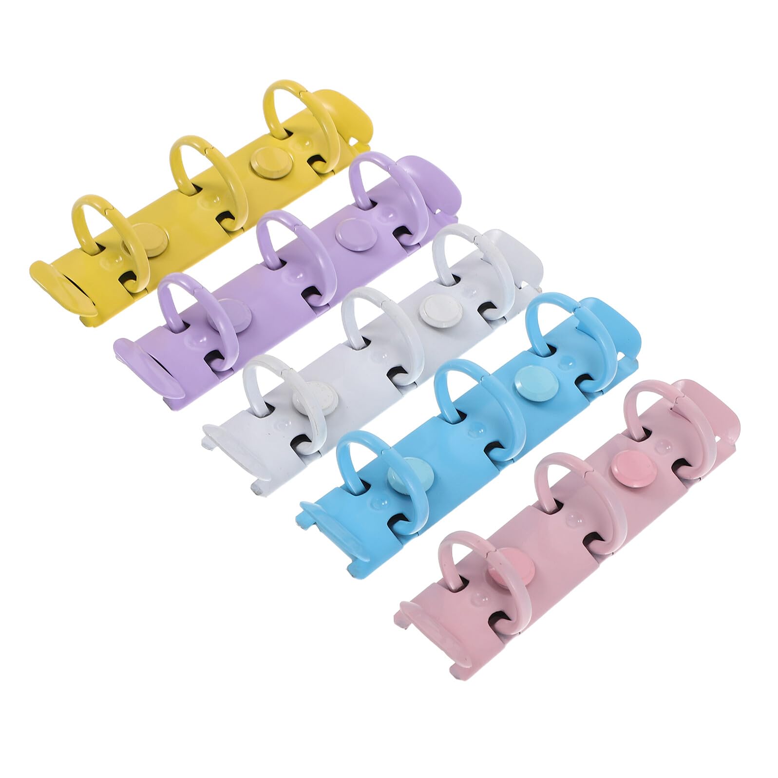 jojofuny 5Pcs Metal Binder Rings for Loose Leaf Notebook Small DIY Book Rings with Removable Round Buckle for Index Cards and Daily Office Use