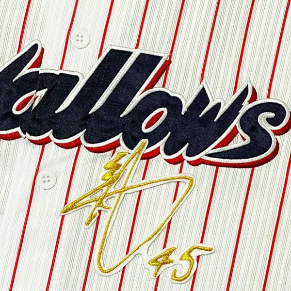 ヤクルトスワローズ　嶋　ユニフォーム　THANKYOU ワッペン刺繍付　XL ヤクルトスワローズ 嶋 ユニフォーム THANKYOU ワッペン刺繍付 XL