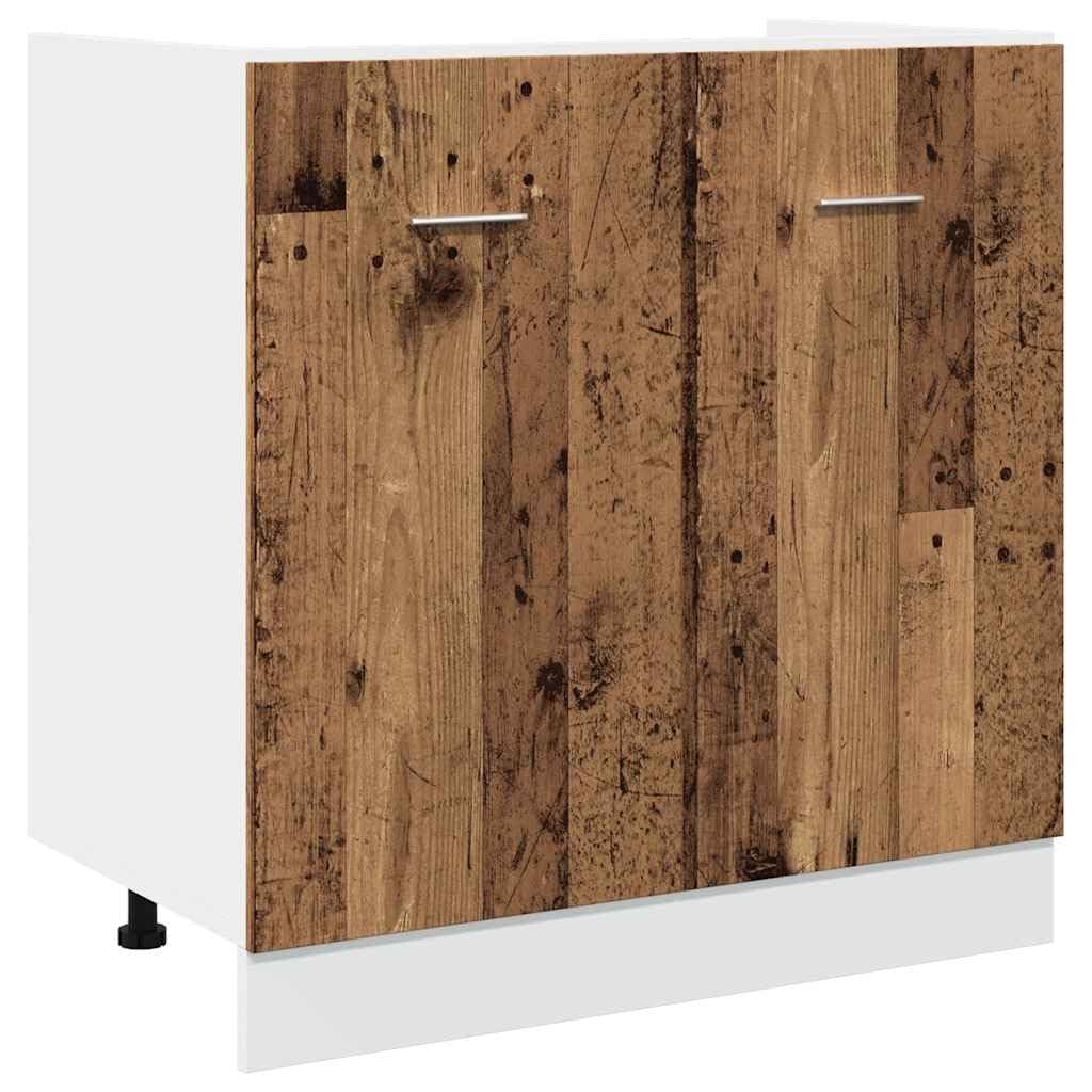vidaXL Sink Bottom Cabinet Lyon Old Wood 80x46x81.5 cm Engineered Wood — image 1