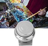 Vista 6 de Taza de paleta de acero inoxidable - Taza de pintura al óleo de boca grande - Contenedor de paleta de doble inmersión para Ding (# 9)