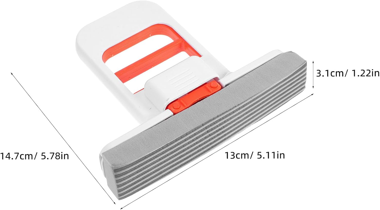 Zerodeko Mini Foldable Desktop Mop with 1 Handheld Sponge and 2 Cotton Heads Portable Self-Squeeze Absorbent Sponge Mop for Kitchen Counter and Tabletop Cleaning Compact Small Portable Mini