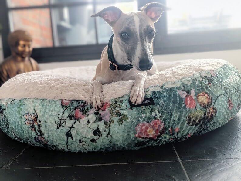 EDEL&SCHNELL Hundebett Wechselbezug grün 125 cm Ersatz Bezug Hundebett Flocke Bezüge für Hundebetten aus weichem Plüschstoff