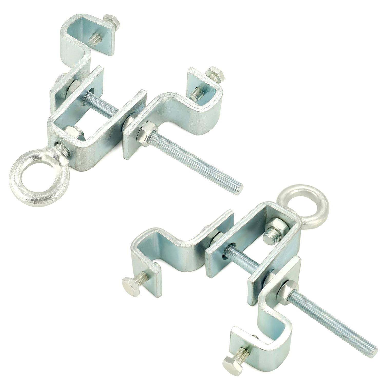 QWORK® 2 sztuki stalowych wieszaków typu I, zacisk nośny stalowy, akcesoria do worka bokserskiego do belek, regulowane od 6,3 cm do 19 cm