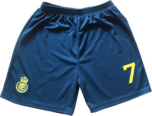 Miniatura 5 de LeenBD Ronaldo No #7 Away NASSR Riyadh Al Kids Soccer Jersey Kit Shorts Socks Set Youth Sizes