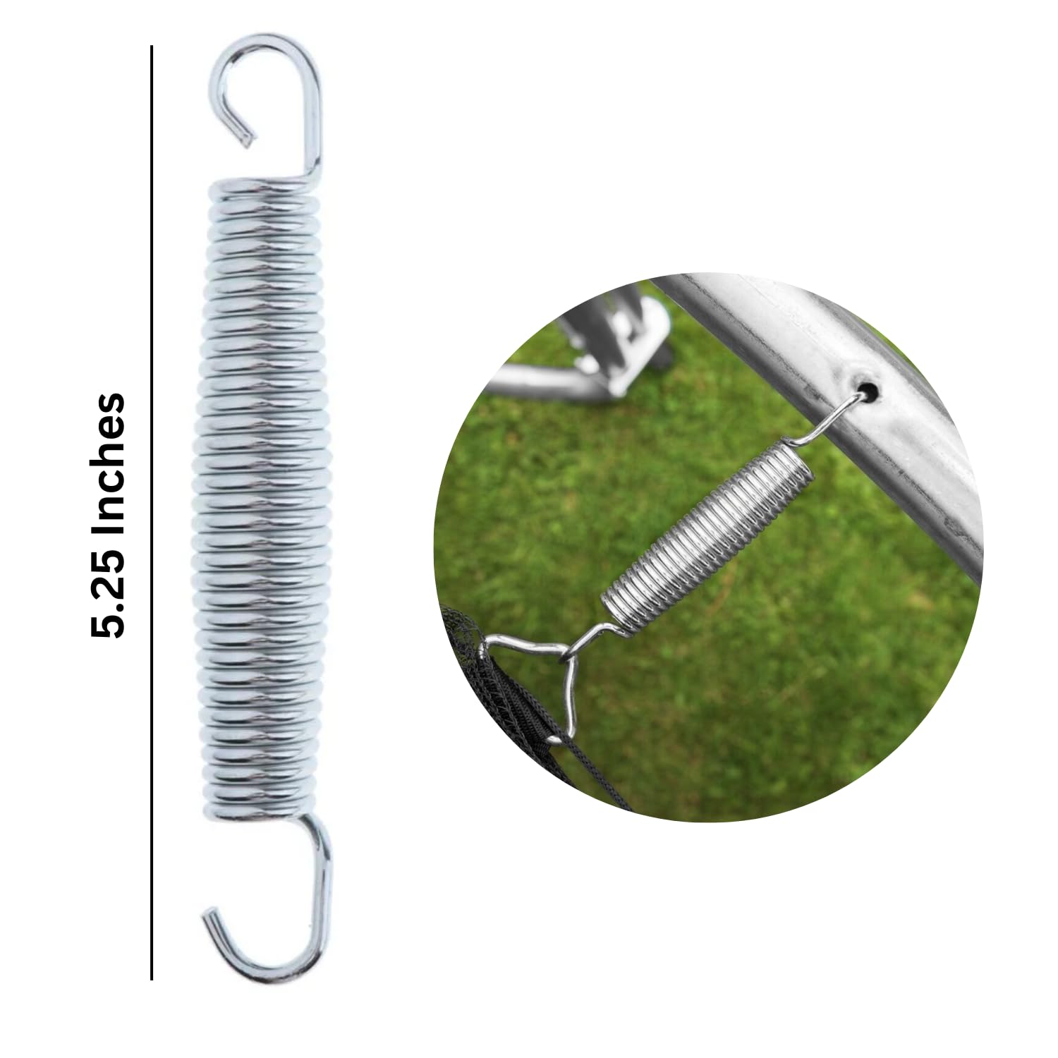 Shopster Premium Replacement 5.25 Inch Trampoline Springs for 6ft/8ft/10ft/12ft/14ft, Heavy-Duty, Metal Rust Resistant & Long-Lasting Trampoline Springs 2 pcs - Image 2 thumbnail