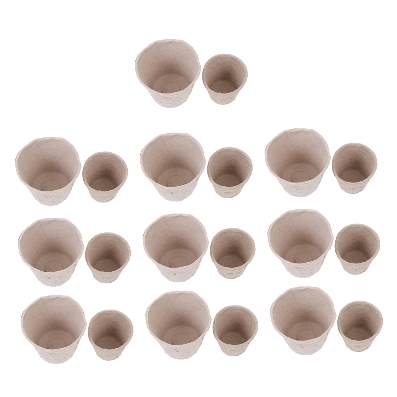 BESPORTBLE 100pcs Paper Pulp Planting Cups for Nursery Pots Germination Starter for Home Gardening