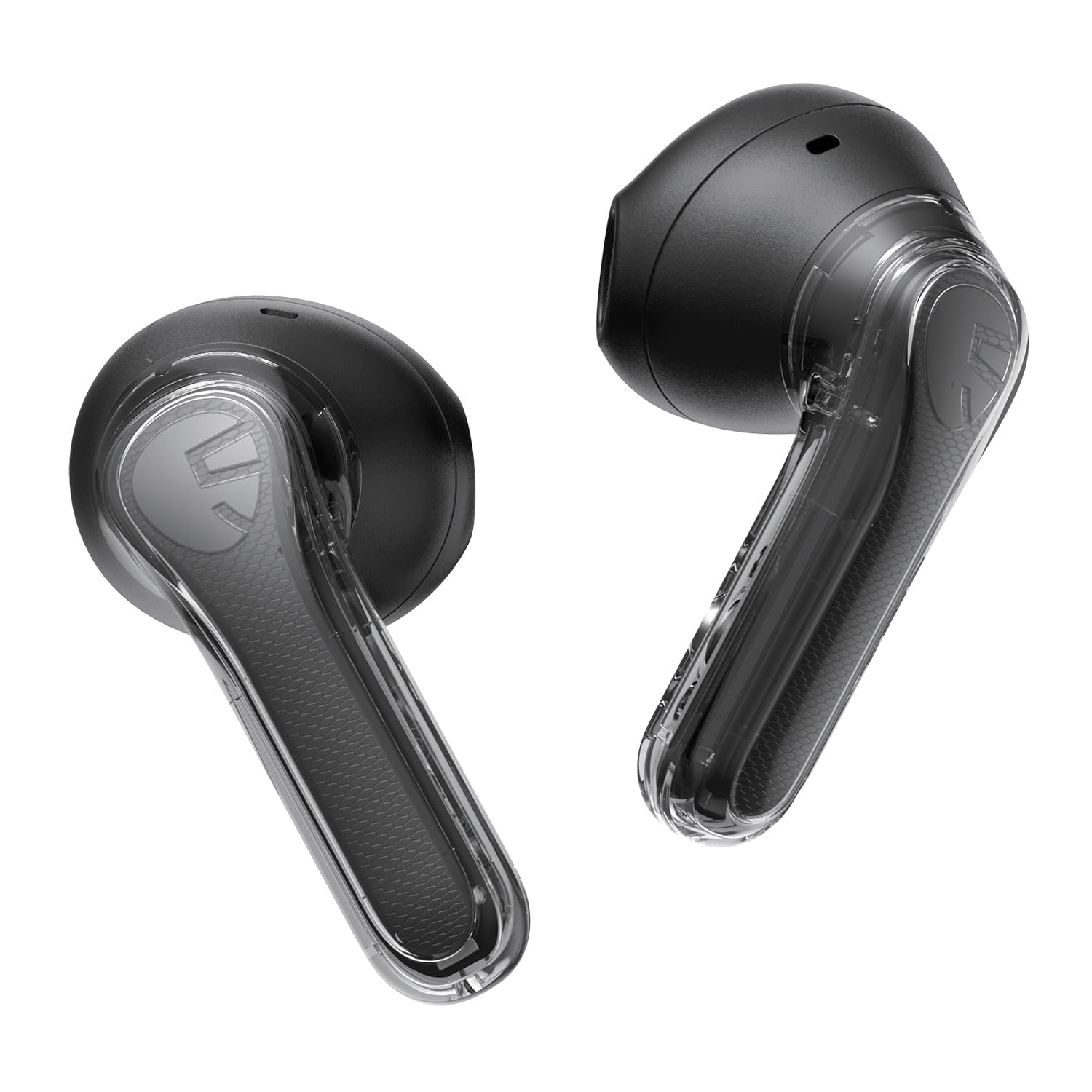 SoundPEATS Clear Pods In Ear Earphones Bluetooth 5.3, True Wireless Earbuds 40 Hours Playtime with Microphones Deep Bass, APP Control