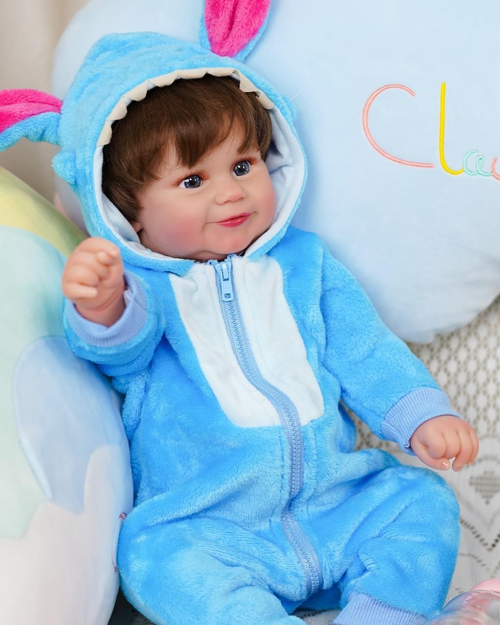 Reborn Dolls Baby Clothes for 17-22 Inch Dolls, Handmade Pajamas Set Boys One-Piece Outfit Clothing Accessories for Lifelike Newborn Toy Babydolls, Washable