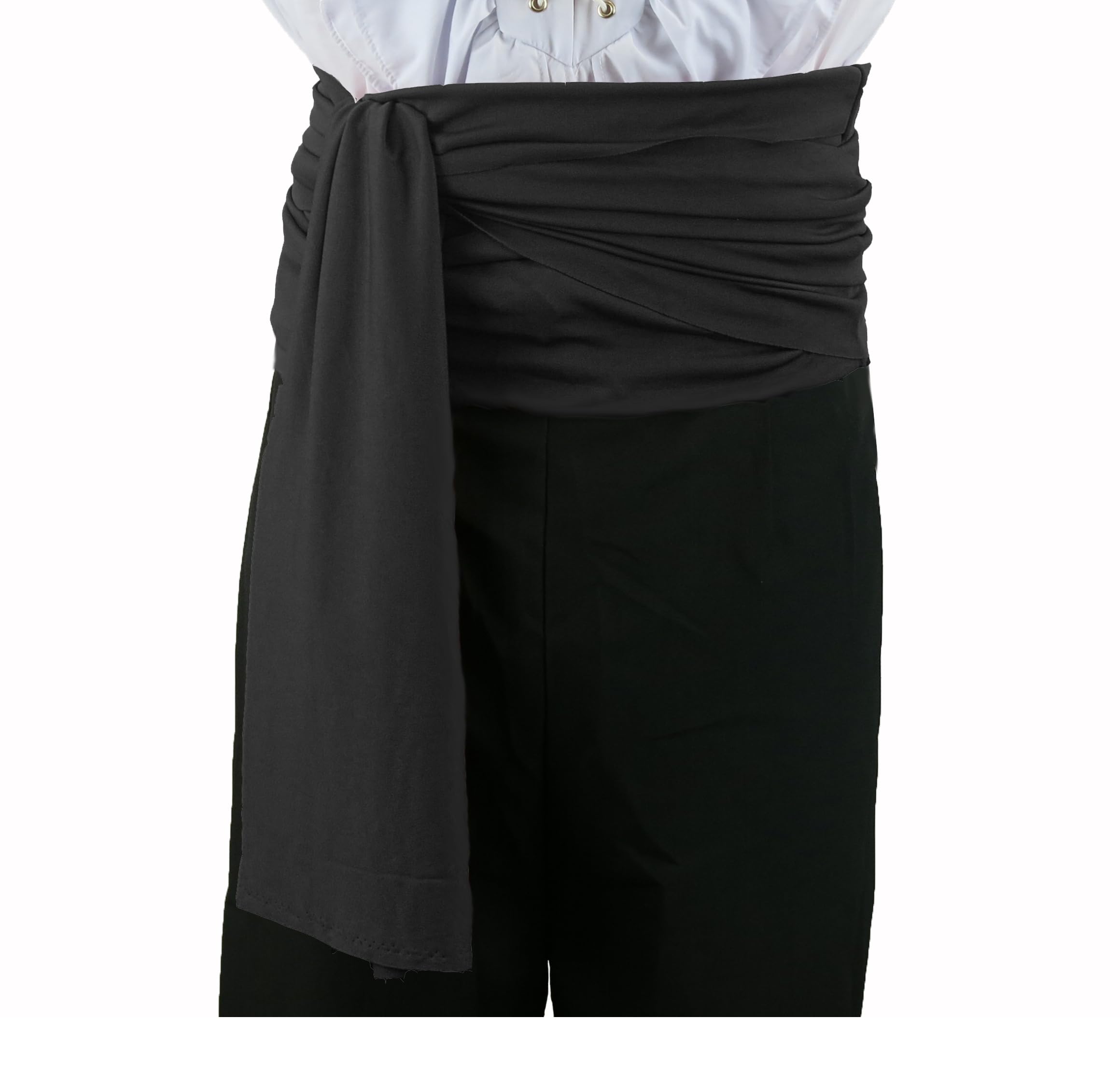 Flyingstart Pirate sash Zorro Dracula Fancy Dress Accessorie Buccaneer LARP Costume (Black)