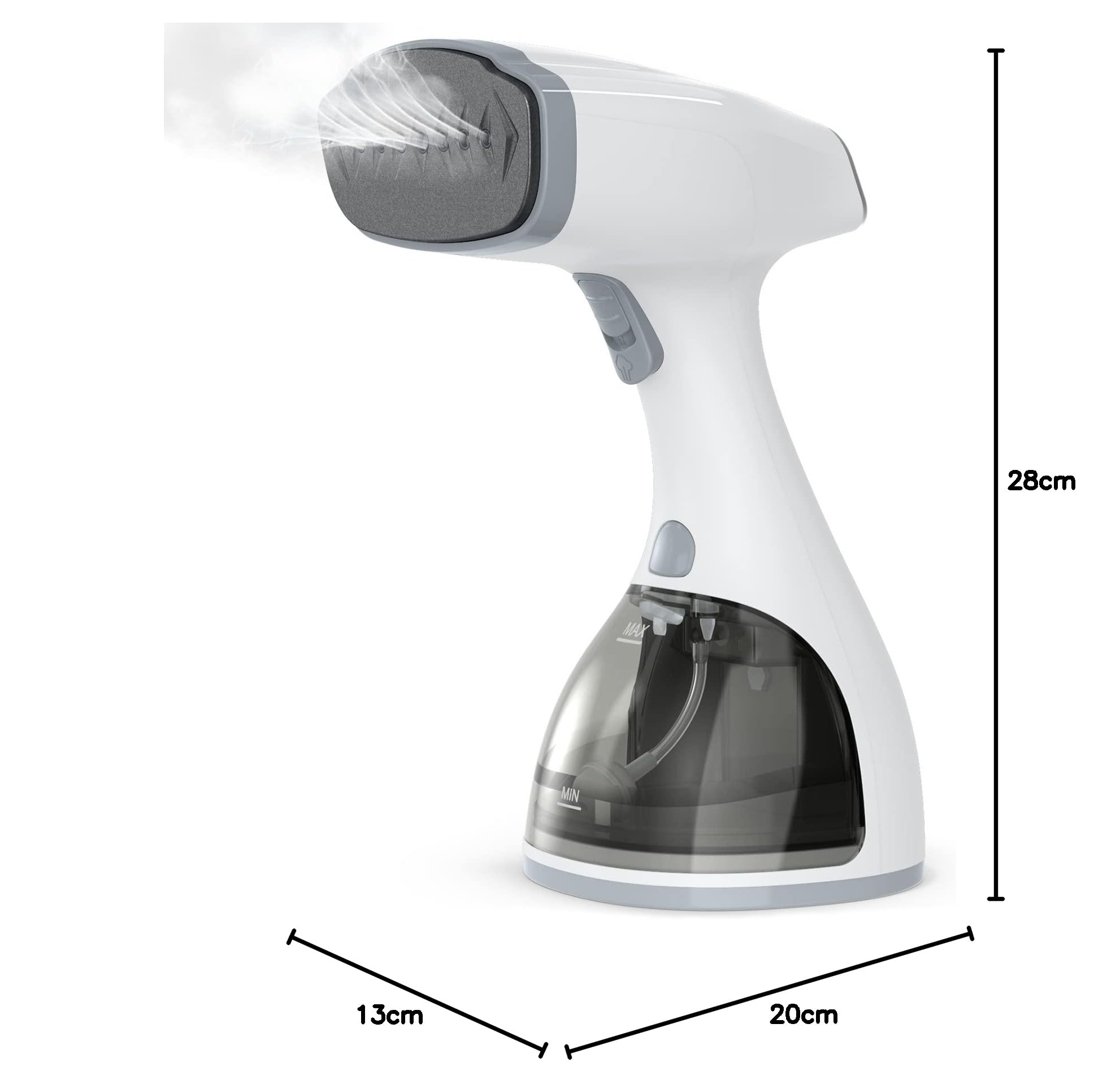 Ferro da Stiro Verticale, Stiratrice Verticale 1500W, Riscaldamento Rapido 20s, Stiratore Verticale Steamer Vapore con LCD, Serbatoio Acqua 300ml e Spazzola Tessuti, Spegnimento Automatico
