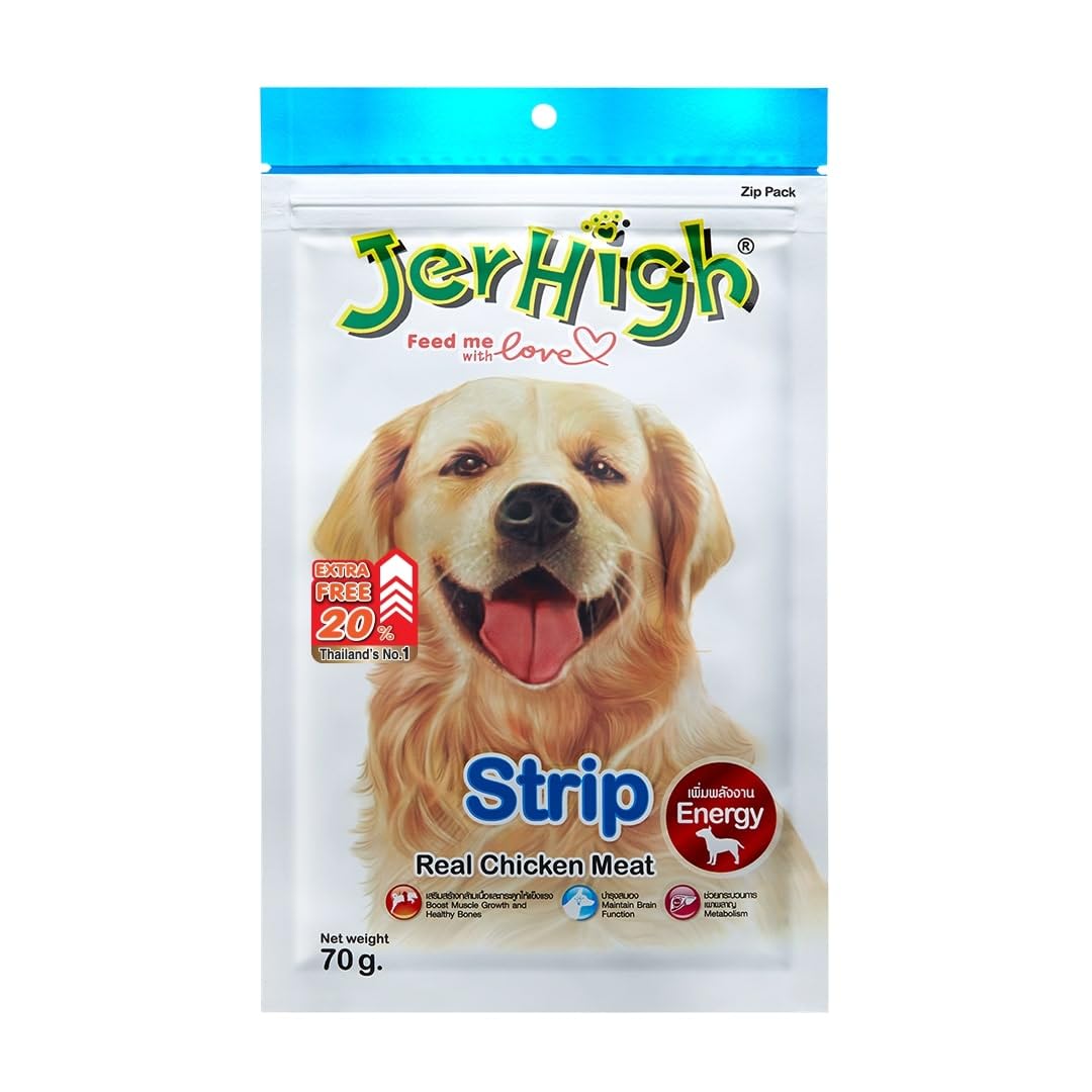JerHigh Real Chicken Meat Strip Dog Treat 70gm, (Pack of 3) (B08JZ95PQG) Amazon Price History, Amazon Price Tracker
