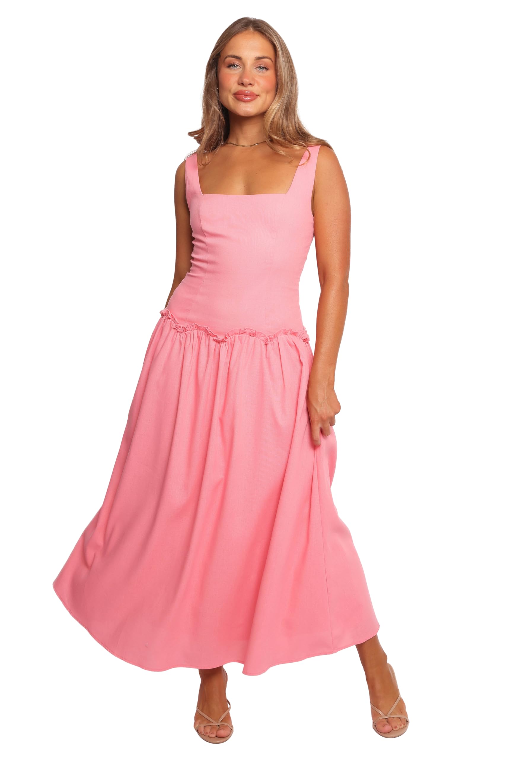 Petal & Pup Womens Clover Midi Dress Pink, Pink, 18