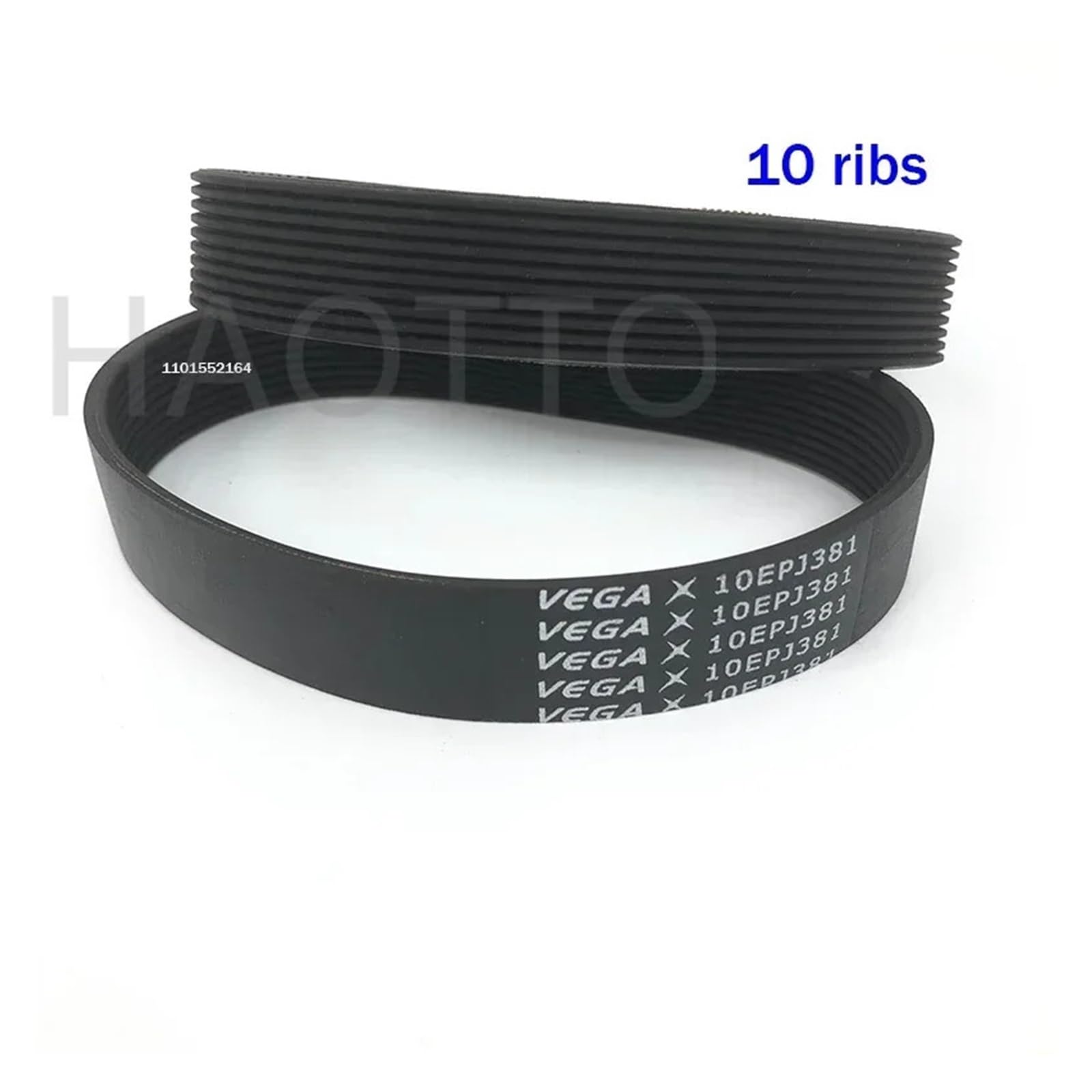 1 szt. Gumowy pas napędowy bieżni VEGA 10EPJ381 10 żeber Pas klinowy z wieloma rowkami(10EPJ381-2pcs)
