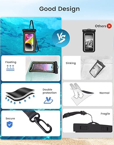 Miniatura 3 de Funda impermeable IP68 para teléfono, funda flotante impermeable para iPhone 14 13 12 11 Pro Max XS Plus Samsung Galaxy teléfono celular, IP68