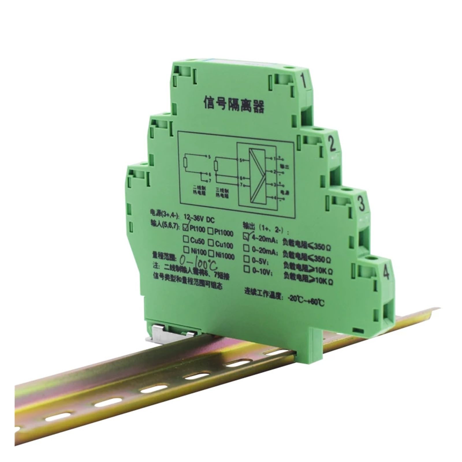 Thermal Resistance Signal PT100 PT1000 Cu50 And Thermocouple Sensors With 4-20mA 0-20mA 0-5V And 10V Outputs RTD Signal Transmitter(Others)