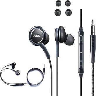 GLITZY GIZMOS Genuine Original Black In Ear Headphones/Stereo Headset/Handsfree Kit/Hybrid Headphones 3.5mm Including Mic For ALL Devices