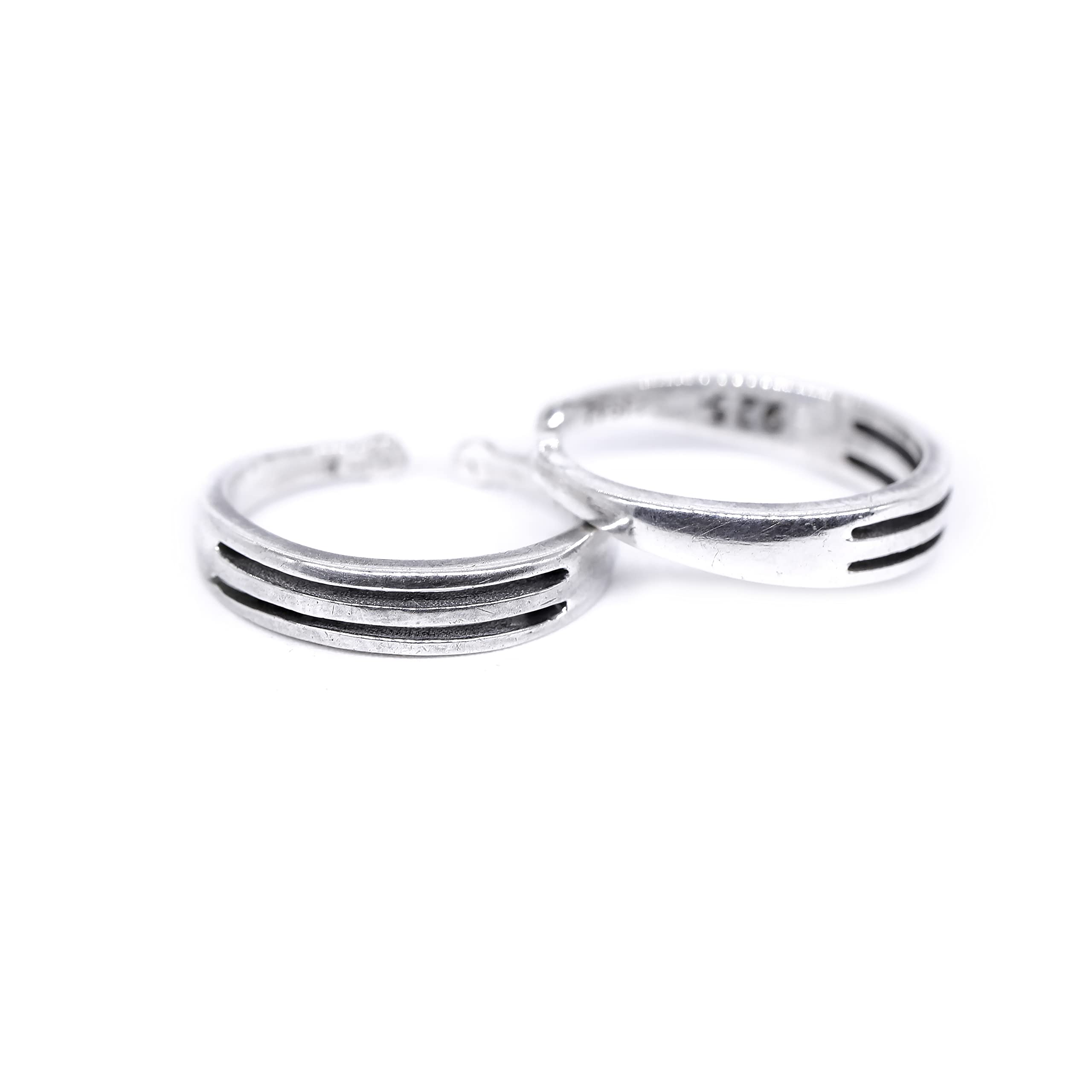 jsaj TOERING CHUTKI BICHIYA SIMPLE BAND TOERING FOR GIRLS AND WOMENS IN PURE SILVER MADE OF THICK SILVER ZALI WORK DESIGN COMFORTABLE DURABLE AND ADJUSTABLE-picture-29