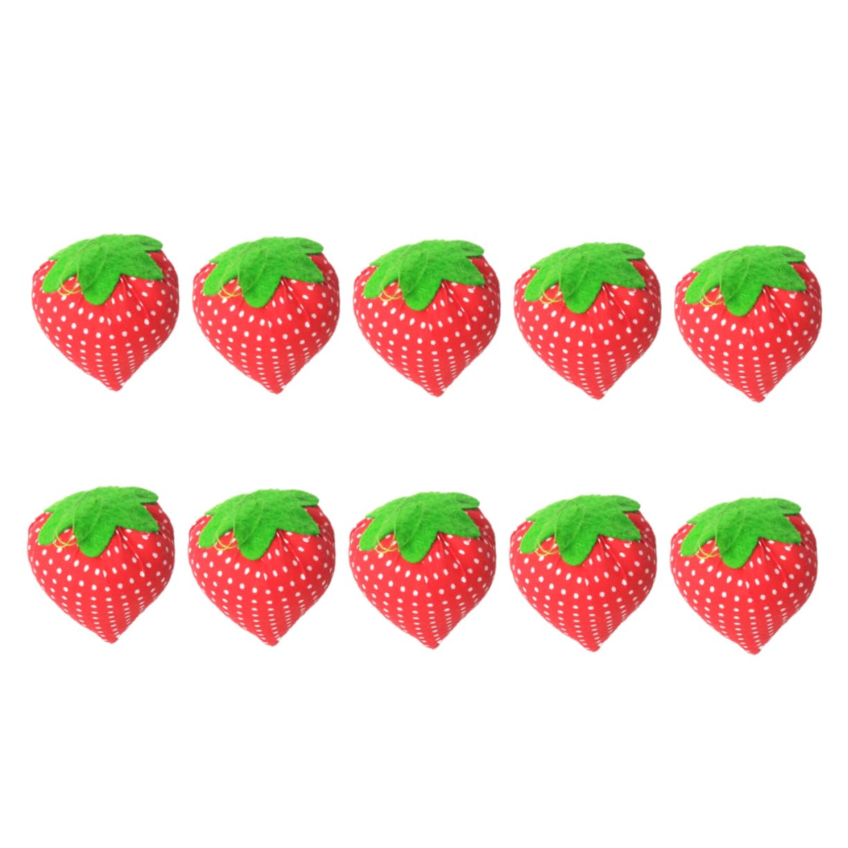 NUOBESTY 20piezas Alfiletero Forma De Fresa Organizador De Agujas Para Costura Herramienta De Manualidades Para Cestas De Costura y Decoración