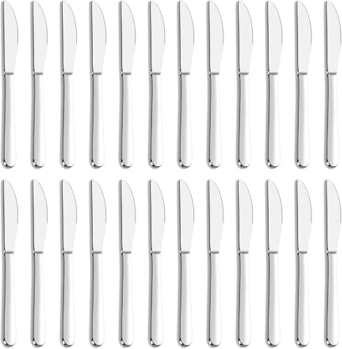 Miniatura 1 de Juego de 6 cuchillos de mantequilla negra, esparcidor de cuchillos de mantequilla altamente pulido, cuchillo esparcidor de acero inoxidable,