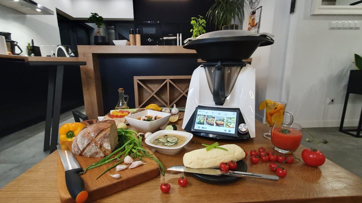 COBBO 7 robot kuchenny, wielofunkcyjny, programy automatyczne, wielofunkcyjny robot kuchenny, kompaktowy, 25 funkcji, zintegrowana waga kuchenna, parowar, wbudowana baza przepisów