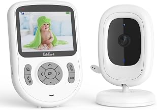 TakTark Babyphone mit Kamera, 2,8 '' 720P HD IPS Babyphone mit 1000ft Long Range,20-Stunden-Akku,Babyphone mit Kamera Ohne WLAN, VOX, Zwei-Wege-Gespräch, Nachtsicht, 3×Zoom, Temperaturüberwachung