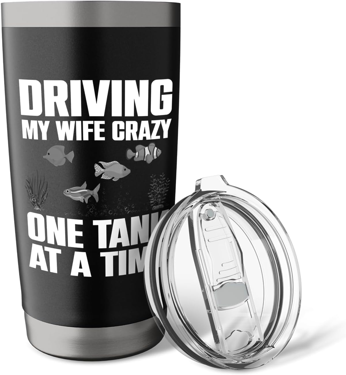 Cute Aquarium Art For Husband Men Fishbowl Fish Tank Lover Stainless Steel Insulated Tumbler image 5