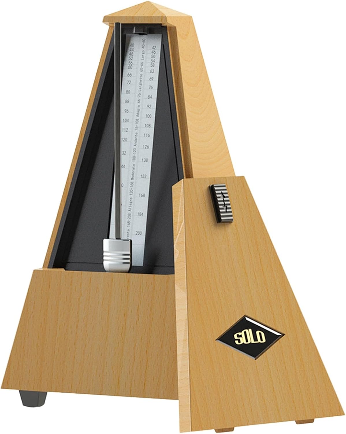 Classic Mechanical Metronome Tempo Range 40-208bpm Tower Type Metronome for Piano Guitar Drum Violin All Instruments(Champagne)