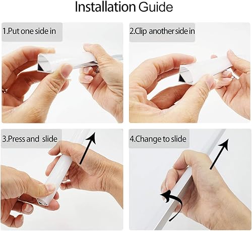 Miniatura 6 de HAMRVL Paquete de 6 difusores de canal LED de 1 pie de aluminio negro con cubierta blanca Mliky en forma de V de 0.630 x 0.630 in, tira de luces LED