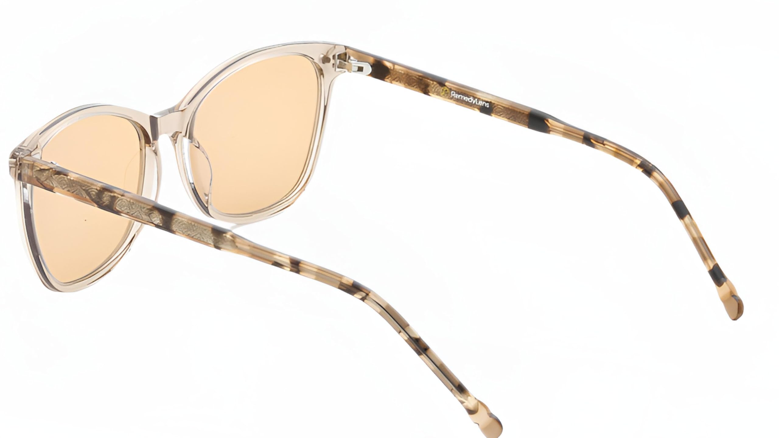 Hallie FL-41 Lunettes à monture en acétate beige pour migraine et sensibilité à la lumière