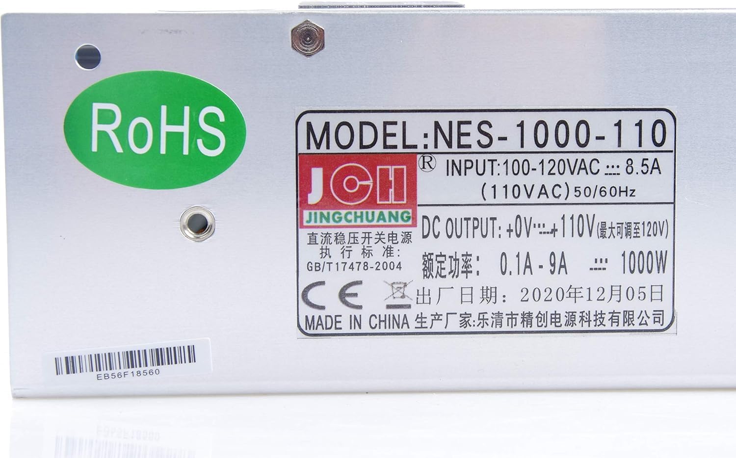 1000W Adjustable DC Power Voltage Converter AC 110V to DC 0-110V 0-9A Module 110V 1KW Switching Power Supply Digital Display 110V Voltage Regulator Built in Cooling Fan (110V 9A)