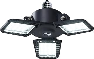 YAMAZEN 山善 LED 车库灯 工作灯 搭载人体感应器 E26 角度调节100度 30W 3000lm 6500K 室内用 节能 安装简单 无需安装 入口 车库 LED灯 可安装专用支架(另售) GLS3-0300