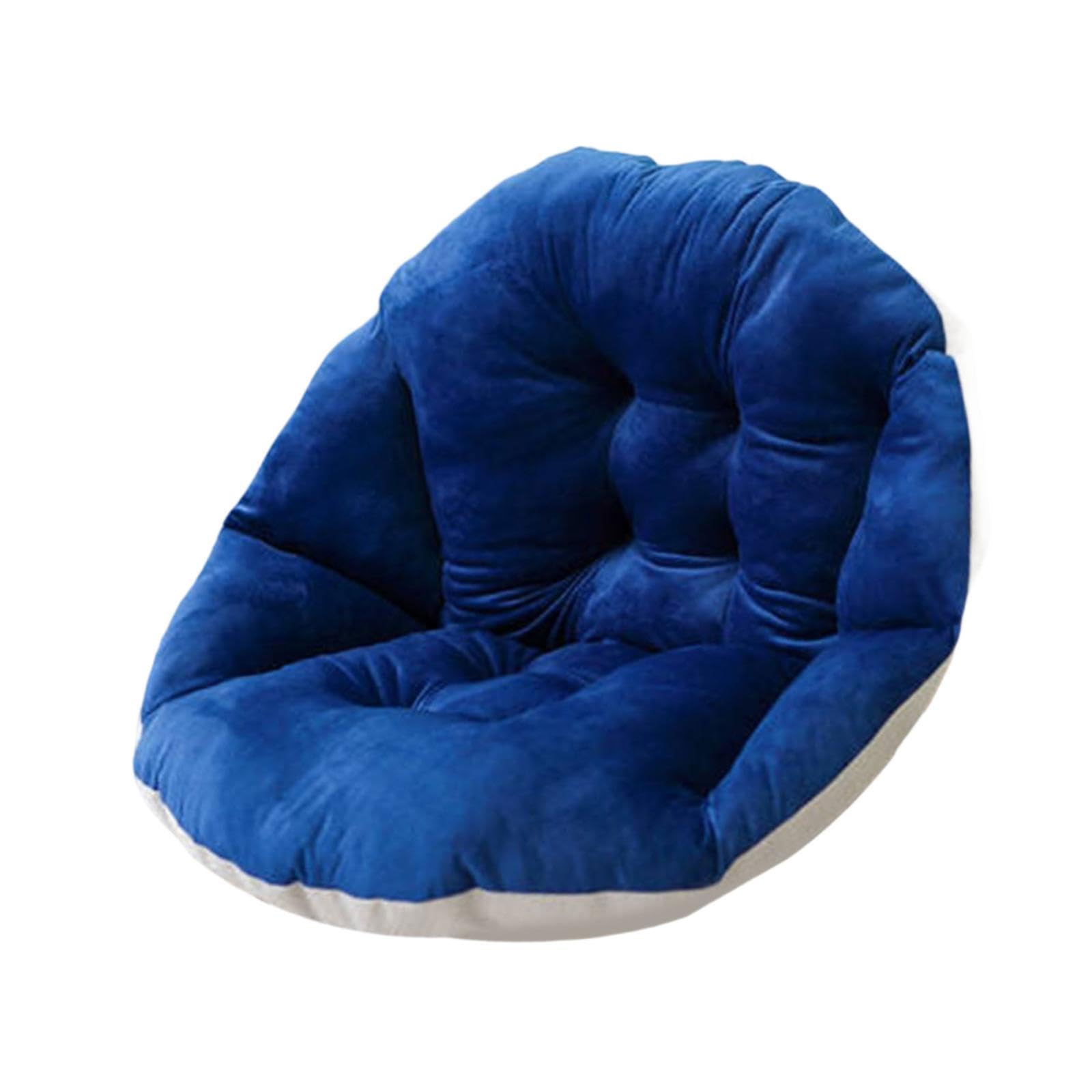 MagiDeal Cojín para Silla Colgante Hamaca Grueso Acolchado Antideslizante Tela Lino Resistente Adecuado para Sala de Estar Jardín Balcón Oficina, Azul Profundo, Individual