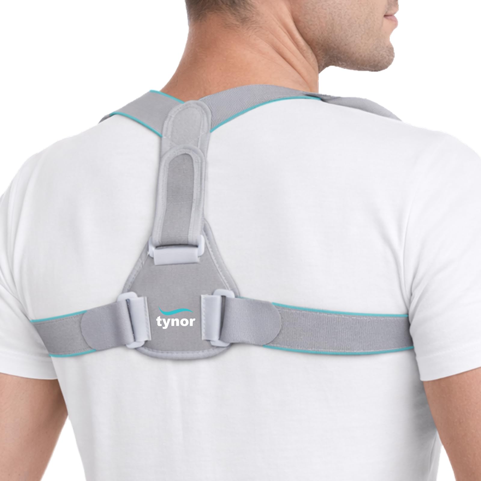 TYNOR Clavicle Brace with Fastening Tape, for Posture Correction & Collar Bone Support | Comfortable & Adjustable Shoulder Strap Brace for Fractures, Pain Relief & Recovery – Pack of 1 (Grey, Large)-image-37