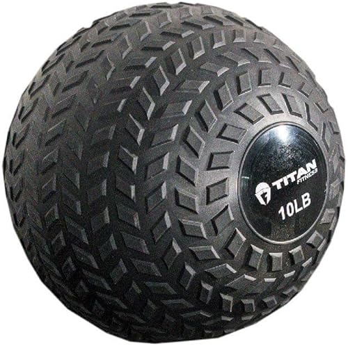 Titan Fitness Pelota de goma de golpe, rebote muerto, entrenamiento con pesas lanzar, atrapar, golpear, girar