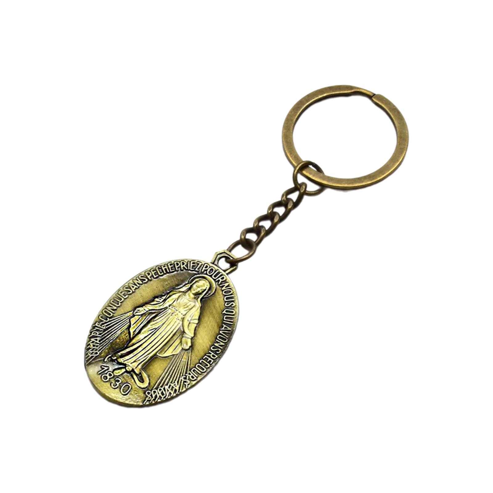 VirginMary Pendant Keyring Catholic Alloy Keychains Car Rings Jewelry Catholic