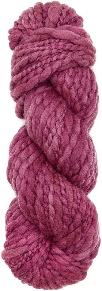 Kinua Flame - 100% Handspun Fine Peruvian Junin Wool Yarn Naturally Dyed 100 Grams Bulky Weight - Heavenly Soft and Warm - Perfect for Crocheting and Knitting (Blush Flame)