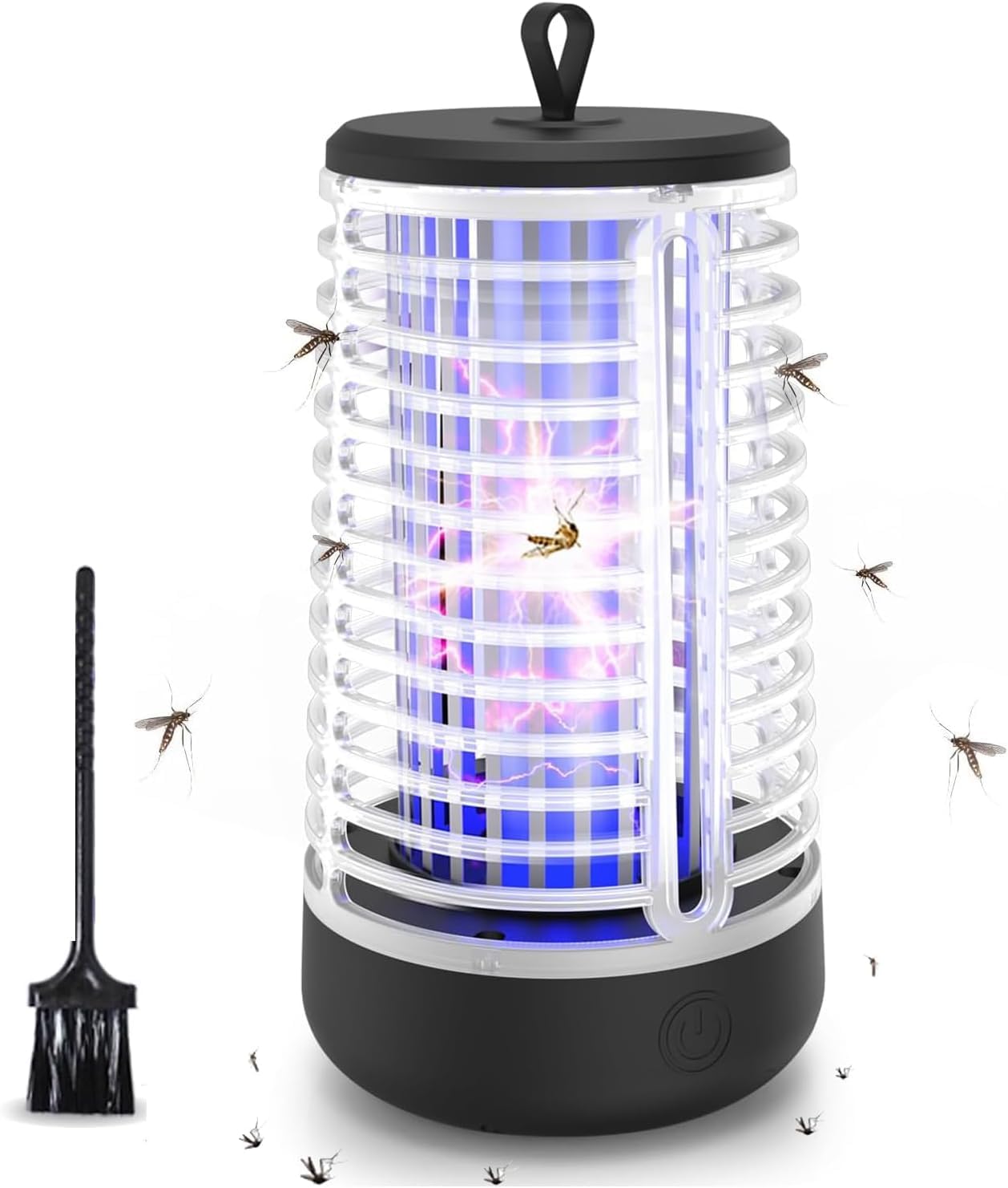 Lámpara Antimosquitos Eléctrico, Exterior lampara Antimosquitos Anti Mosquitos Control de Plagas para Patio Trasero Camping, Repelente de Insectos Interior, 20W 2000V Recargable Matar
