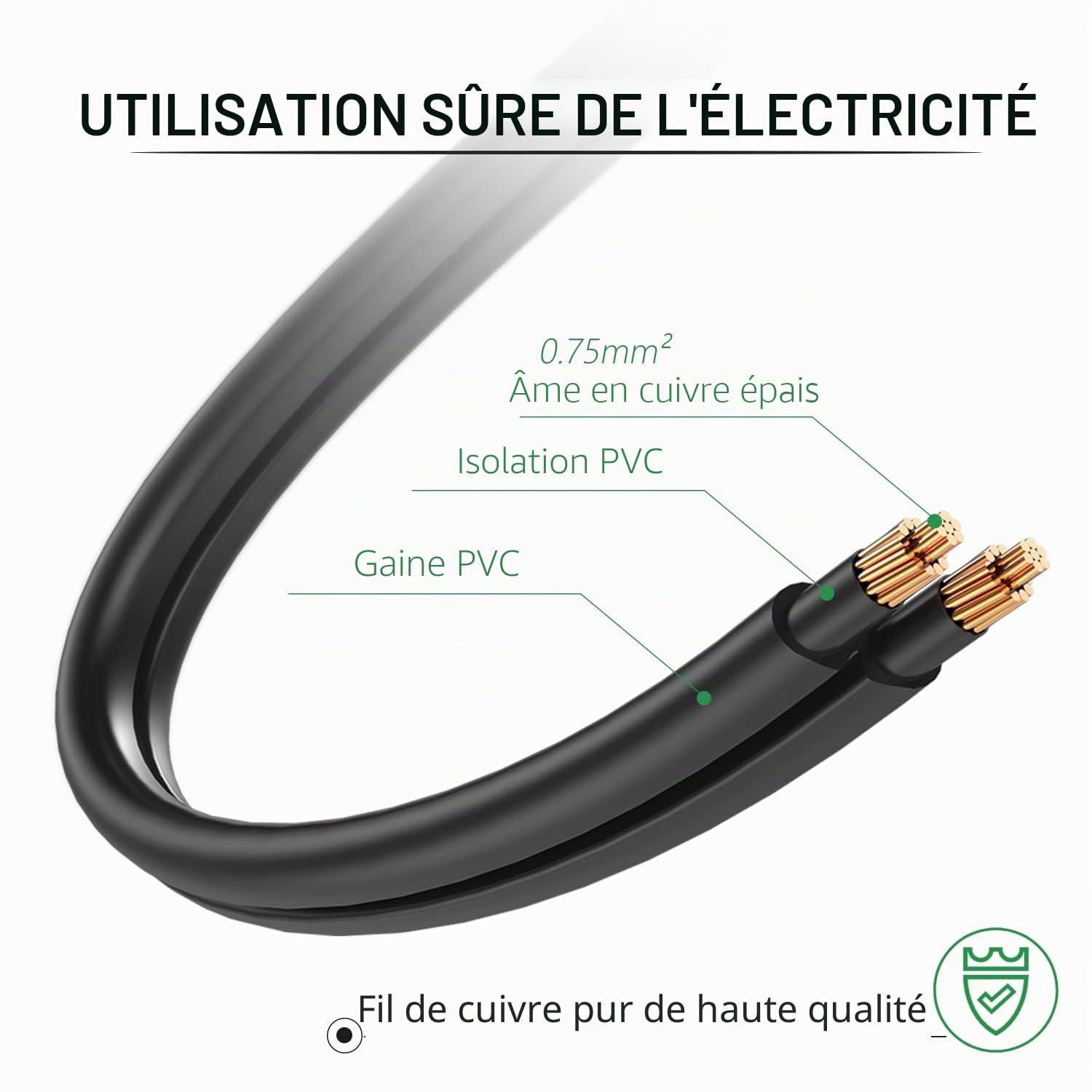 Câble d'Alimentation 2 m pour PS5, PS4, PS3, PS2, Xbox Series X, Xbox One S/X, Fiche Européenne 2 Broches vers C7 Euro 8 Double Prise