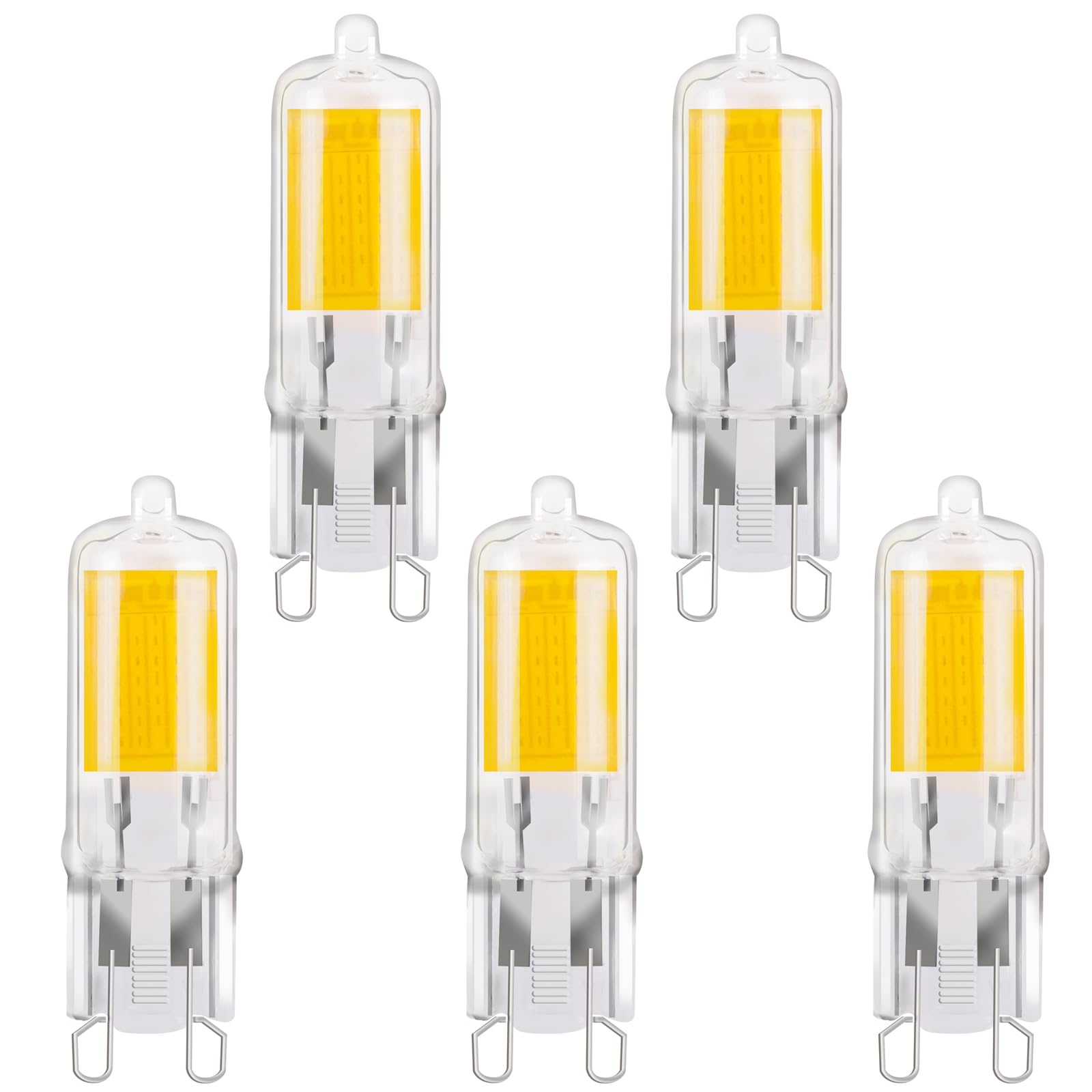 Lampadine LED G9 I-SHUNFA 5 Pezzi – 2,5W 210LM Luce Bianca Fredda 6000K, Sostitutive Alogene 25W, Non Dimmerabili