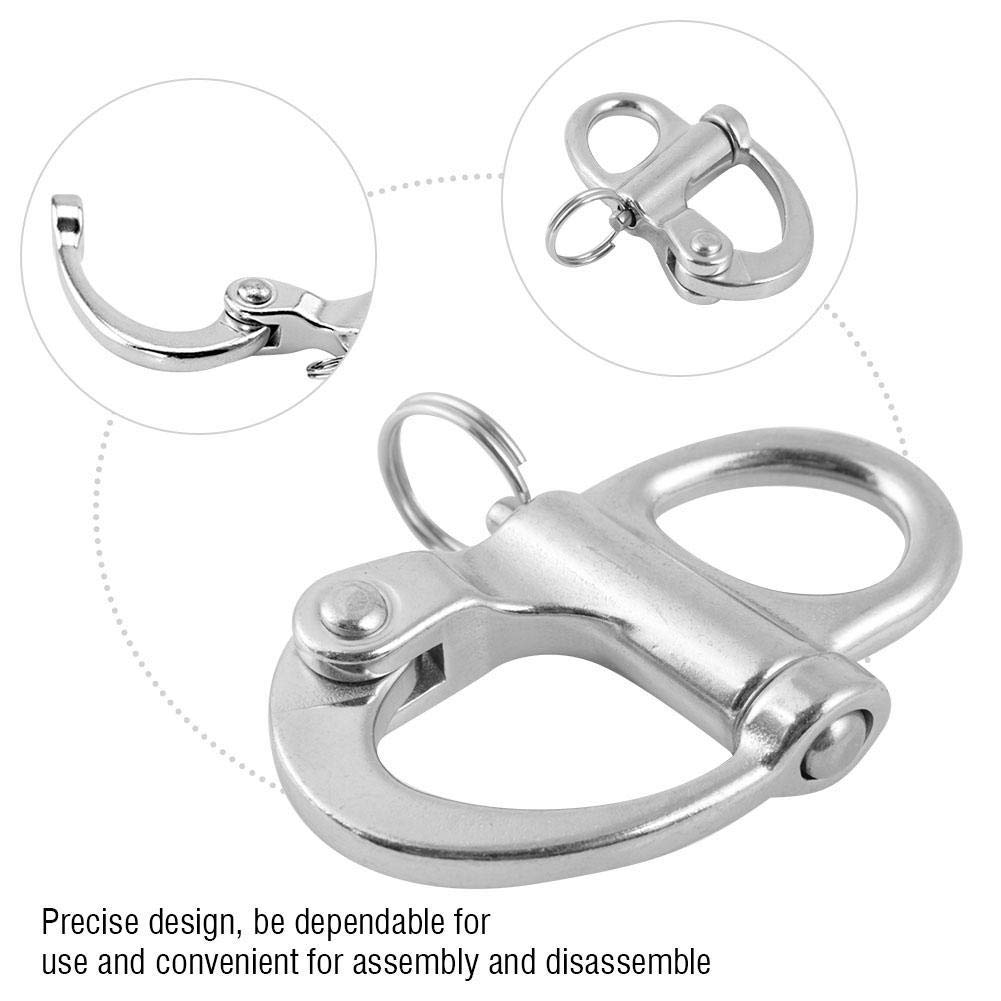 Schnappschäkel, Edelstahl robust, Marine Schnappanker 22x96mm, for Schiffstakelage, Bootszubehör, Rudern, Marineboote