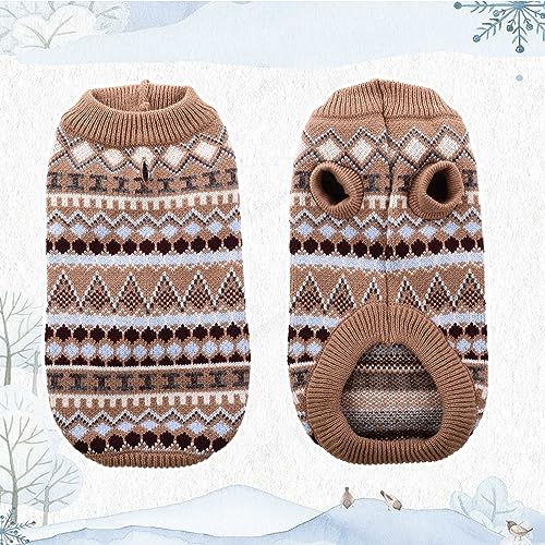 Hjumarayan Dog Jumper, Boho Dog Jumpers Small Medium Large, Knitted Christmas Sweater with Harness Hole - Image 3